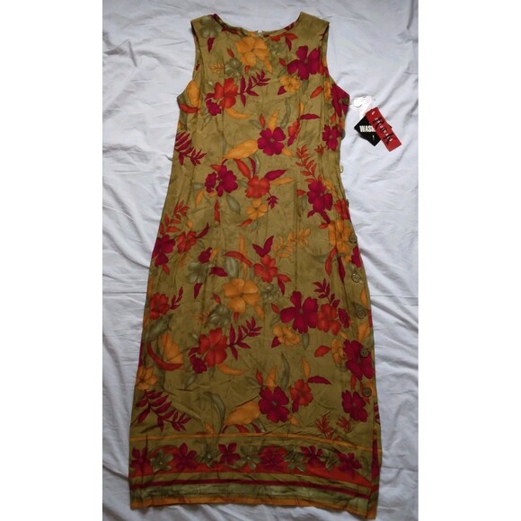 R &K Originals Dresses & Skirts - Vintage Tropical Floral Maxi Dress Sleeveless 100% Rayon Beach Cruise Womens 16